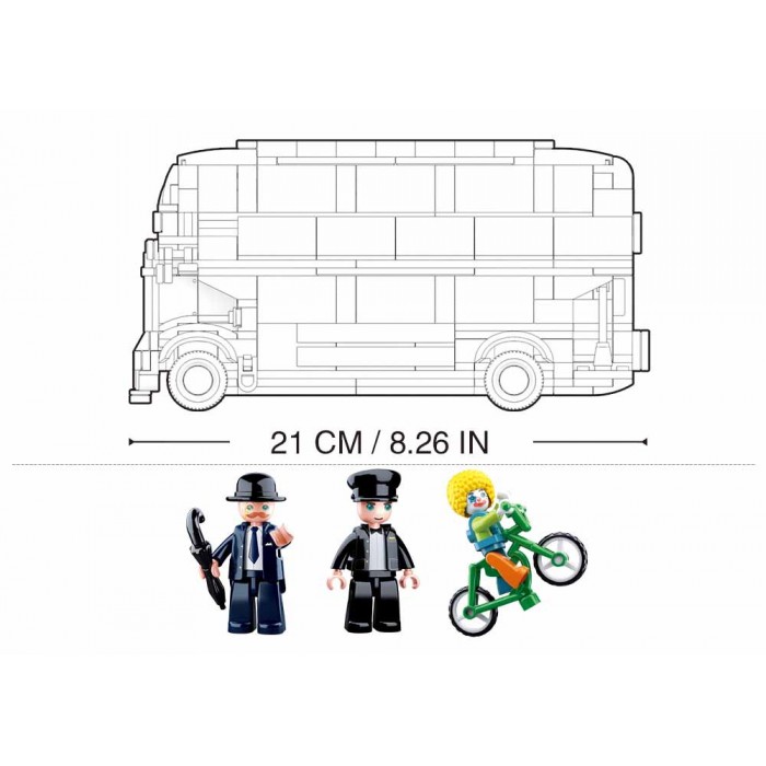 Sluban Τουβλάκια Κόκκινο Λονδρέζικο Διώροφο Λεωφορείο για 6+ ετών 382τμχ 
