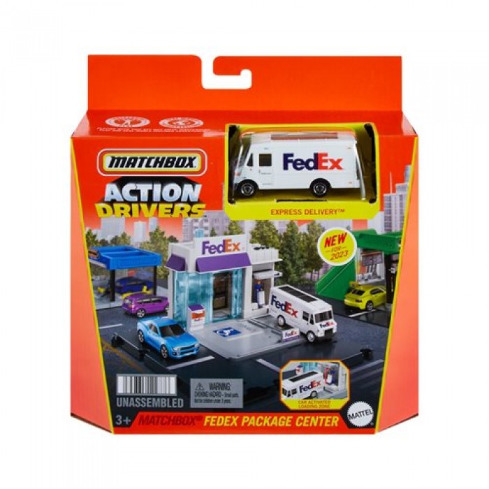 Matchbox Action  Drivers Fedex Package Center (HJT89/HLY62) ΜΕΤΑΛΛΙΚΑ ΑΥΤ/ΤΑ