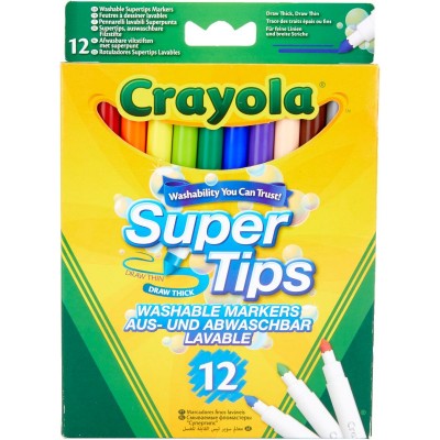Crayola Μαρκαδόροι 12 Λεπτοί (03.7509)