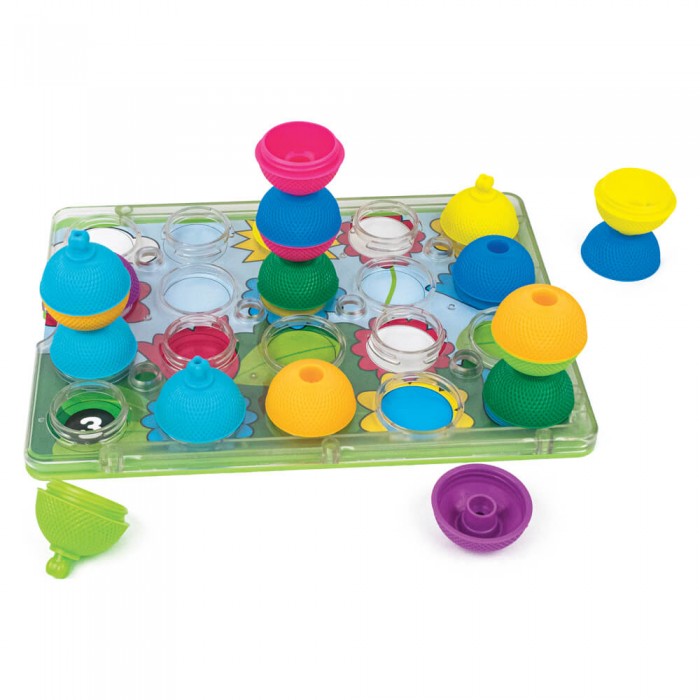 Πρωτα παιχνιδια μωρου - Εκπαιδευτικα παιχνιδια - Lalaboom Βρεφικό Παιχνίδι Πίνακας Παιχνιδιού με 10τμχ Χάντρες lego