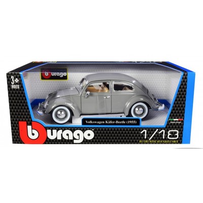 Bburago Volkswagen Kafer-Beetle (1955) 1/18 Γκρί (18-12029)