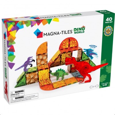 Magna-Tiles Μαγνητικό Παιχνίδι - Dino World 40 Set (22840)