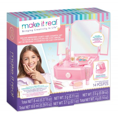 Make it Real - Deluxe Mirrored Vanity and Cosmetic Set (#2531)