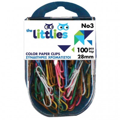 The Littles Συνδετήρες Χρωματιστοί 28mm 100τμχ (646652)