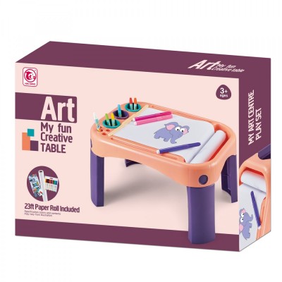 Art Creative Table Τραπεζάκι Ζωγραφικής Ροζ (#50-8826)