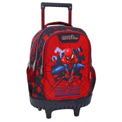 Must Τσάντα Trolley 34x20x44 -3 Θήκες- Spiderman Protector of New York (508119)