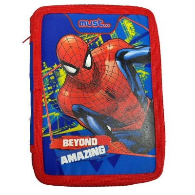 Must Κασετίνα Διπλή Γεμάτη 15x5x21 - Spiderman Beyond Amazing (508123)