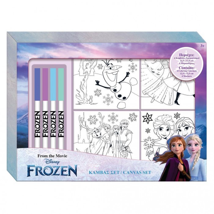 Luna Καμβάς Σετ 4τμχ με 4 Μαρκαδόρους - Disney Frozen (564164) δημιουργικη δραστηριοτητα