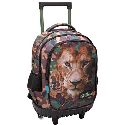 Τσάντα Trolley  34χ20χ45εκ - 3 Θήκες Animal Planet Λιοντάρι Must (570848)
