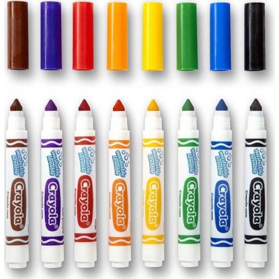 Crayola Μαρκαδόροι Χοντροί Σούπερ Πλενόμενοι - 8τεμ (58-8328G)