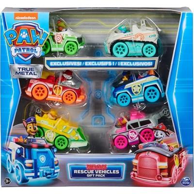 Paw Patrol - Cat Pack -  Metal Neon Rescue Vehicles Gift Pack (6064139)