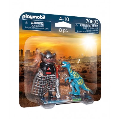 Playmobil  Duopack Βελοσιράπτορας και Κυνηγός Δεινοσαύρων (70693)