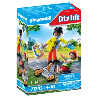 Playmobil Ομάδα Διάσωσης - Διασώστης και Παιδάκι (71245)