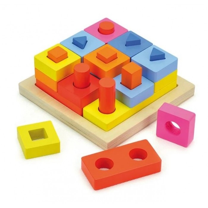 Tooky Toys Ξύλινα Σφηνώματα σε Σχήματα (8558) Ξύλινα Παιχνίδια
