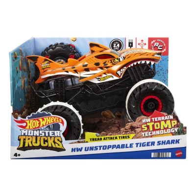 Hot Wheels Τηλεκατευθυνόμενο Monster Truck Tiger Shark 1:15 (HGV87)