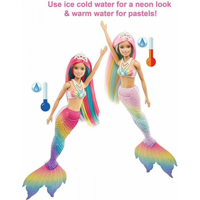 Barbie Κούκλα Γοργόνα Μεταμόρφωση Ουράνιο Τόξο (GTF89) κουκλες μοδας