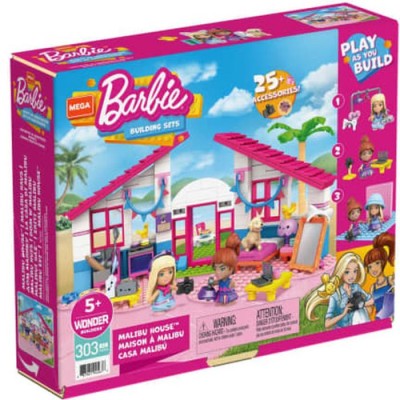 Τουβλάκια Mega Bloks - Barbie Σπίτι Malibu 300τμχ (GWR34)