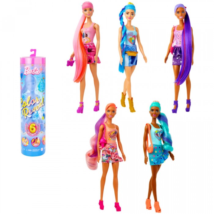 Barbie Color Reveal - Τζιν - 5 Σχέδια (HJX55) κουκλες μοδας