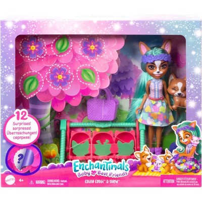 Enchantimals Baby Bffs - Κούκλα & Ζωάκια Φιλαράκια με Έκπληξη - 3 Σχέδια(HLK83)