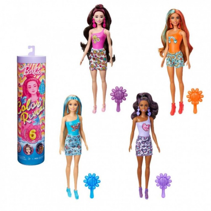 Barbie Κούκλα Color Reveal - Ουράνιο Τόξο (HRK06) κουκλες μοδας