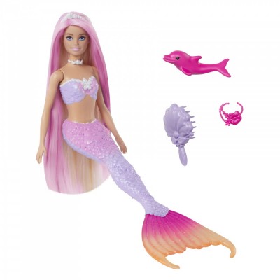 Παιχνιδολαμπάδα Barbie Κούκλα Γοργόνα Μαγική Μεταμόρφωση (HRP97)