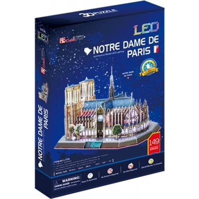Cubic Fun Παζλ 3D Notre Dame de Paris With Led - 149τμχ (L173h)