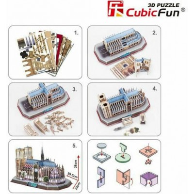 Cubic Fun Παζλ 3D Notre Dame de Paris With Led - 149τμχ (L173h)