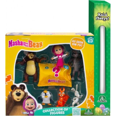 Παιχνιδολαμπάδα Masha & The Bear 6 Φιγούρες + 1 Αποκλειστική (MHA23000)