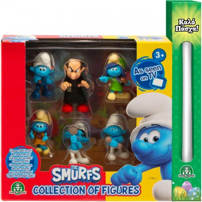Παιχνιδολαμπάδα  Smurfs - Σετ Στρουμφάκια 6 Φιγούρες - 2 Σχέδια (PUF14000) λαμπαδες