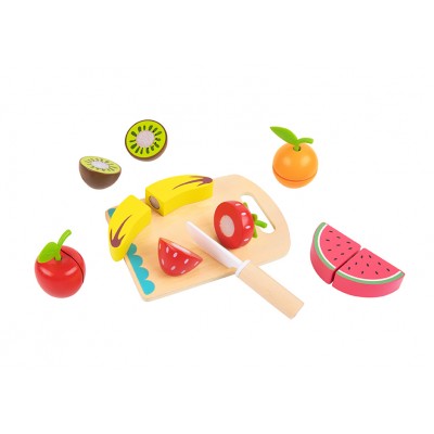 Tooky Toys Ξύλινα Φρούτα με Ξύλο Κοπής (TK111)