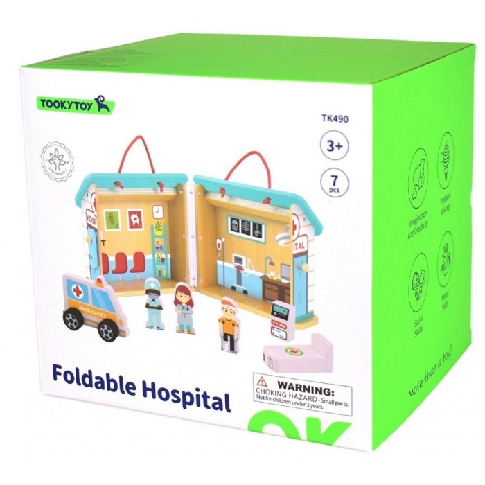 Tooky Toys Ξύλινο Βαλιτσάκι Νοσοκομείο (TK490) Ξύλινα Παιχνίδια