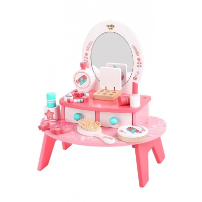 Tooky Toys Ξύλινη Τουαλέτα Ομορφιάς Ροζ (TL098A)