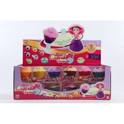 Cup Cake Mini Surprise Princess Doll Glitter pack3