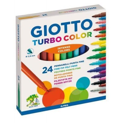 Giotto Μαρκαδόροι Ζωγραφικής Λεπτοί 24τμχ Turbo Color