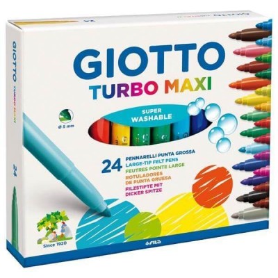 Giotto Μαρκαδόροι Ζωγραφικής Χοντροί 24τμχ Turbo Maxi