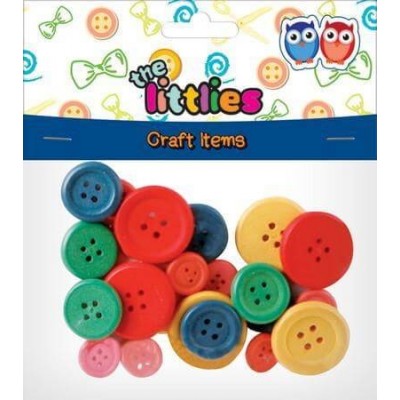 The Littles Ξύλινα Κουμπιά Χρωματιστά 24τμχ (646606)