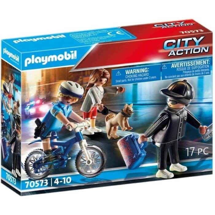 Playmobil City Action Αστυνομικός με Ποδήλατο και Πορτοφολάς Playmobil