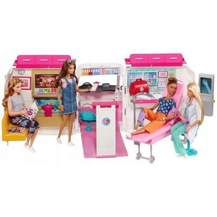 Barbie Κινητό Ιατρείο Ασθενοφόρο (#FRM19) Κούκλες Μόδας