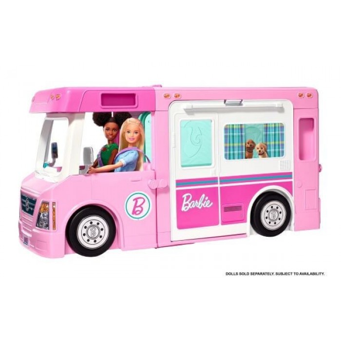 Barbie Τροχόσπιτο 3 σε 1 (#GHL93) Κούκλες Μόδας
