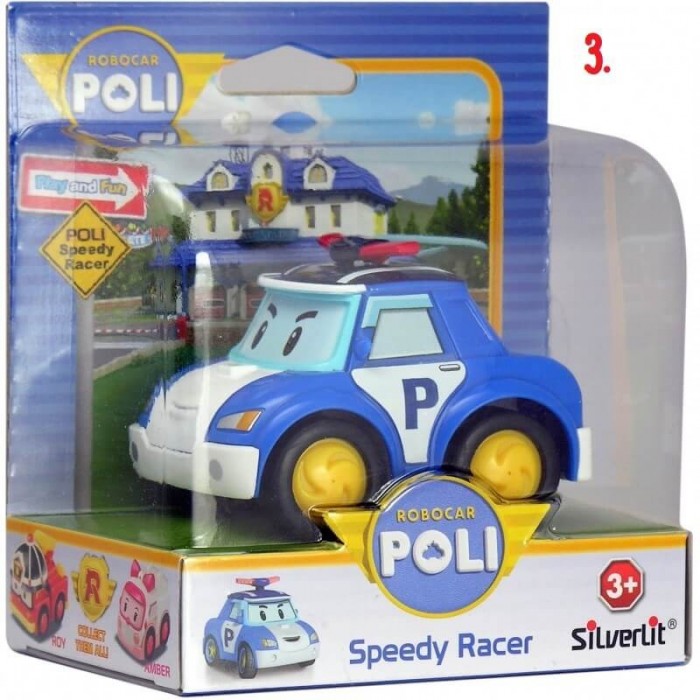 Robocar Poli Αυτοκινητάκι Speedy Racer 3σχέδια Οχήματα - πιστες - τρενα - γκαραζ