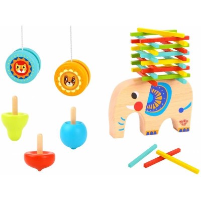 Tooky Toys Ξύλινος Ελέφαντας Σετ Παιχνιδιού